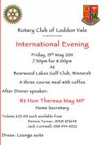 International evening with Theresa May